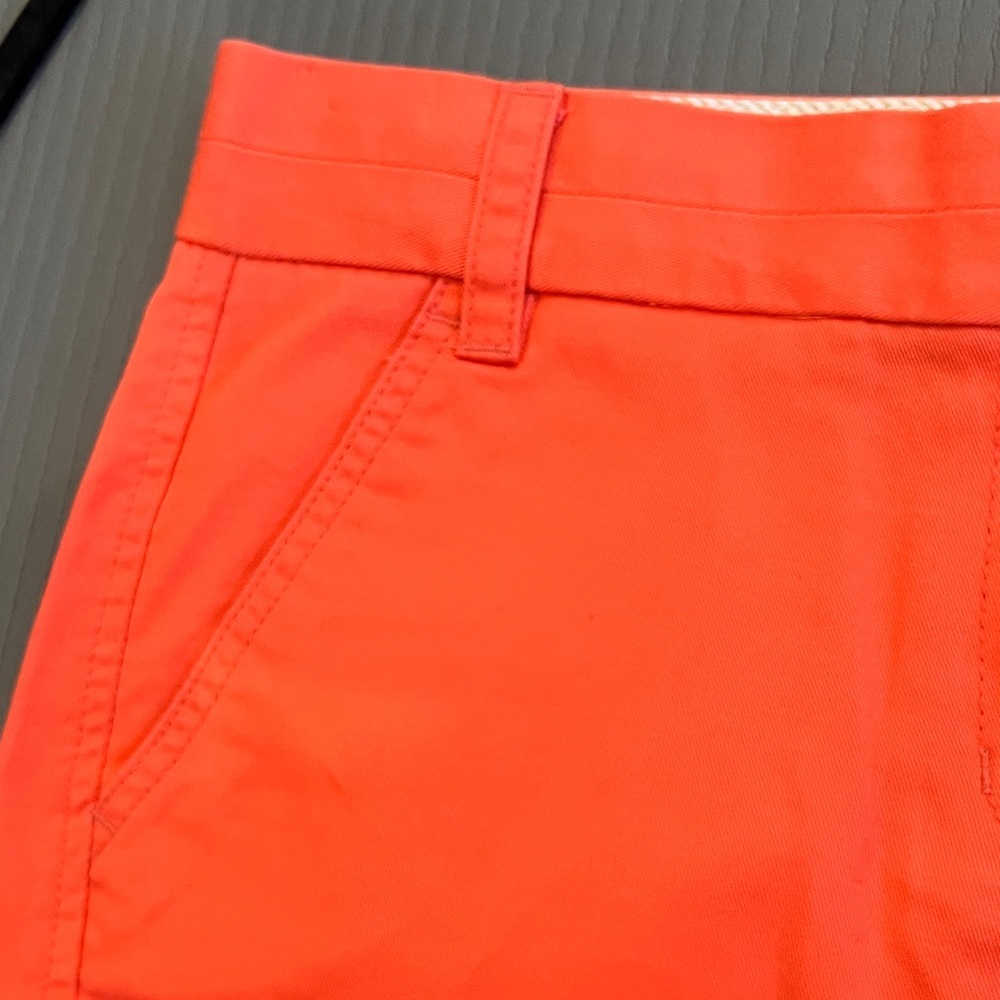 J. Crew Vibrant Coral Chino broken in Shorts size 6 - Picture 3 of 9